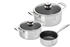 Henssler Topf-Set, Edelstahl (Set, 5-tlg., 1 Universaltopf Ø 20 cm und Ø 24 cm mit Deckel, 1 Stieltopf 2,2 l)