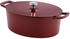 Fissler Moments Collection Emaillierter Gusseisen Bräter oval 33cm Burgunderrot