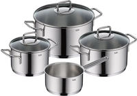 Silit Topf-Set "Extra Cook Induktion, Kochgeschirr-Set mit Glasdeckel,