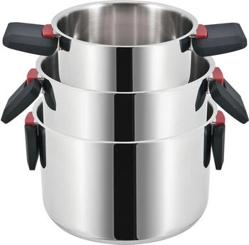 innuo Kochtopf Set T&ouml;pfe mit Glasdeckel 3-teilig