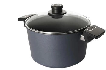 Woll Gusstopf mit Deckel Diamond Lite schwarz aluminiumguss H 13,5 Ø 24