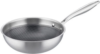 GSW Inoxxa Sauteuse schwarz Edelstahl (1-tlg) Schwenkpfanne aus Dreischicht-Material mit Antihaft-Versiegelung 1,7 Liter &Oslash; 20 cm x 8 cm