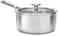 KitchenAid 2tlg. Set: Edelstahl-Stielkasserolle "Multi-Ply" - &Oslash; 18 cm