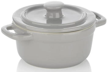 Kela Malin round ceramic casserole 14 cm Grey