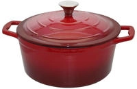 Elo Kochtopf "Kirschrot Gusseisen Topf 26 cm" Topf inkl. Deckel, 2 Stk. tlg.
