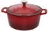 Elo Round enameled cast iron casserole with lid 26 cm Red