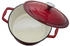 Elo Round enameled cast iron casserole with lid 26 cm Red