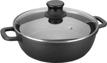 Lacor Cast aluminium stewpot with lid 36 cm Black Lacor Cast aluminium stewpot with lid 36 cm Black
