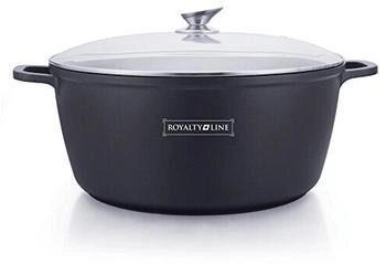 Royalty Line Switzerland Marble non-stick cast iron stewpot 32 cm Black (RLBS32M)