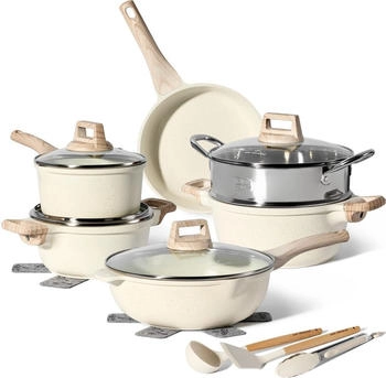 Just Perfecto Just Perfect Kochtopf- und Pfannen-Set weiß mit Deckel Induktion 15 pcs
