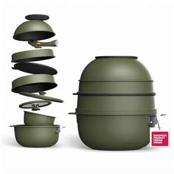 Masterpro Share Play Kochtopfset gr&uuml;n Metall, Glas &Oslash; 18 cm 10-tlg.
