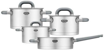 Mulex Lugano Topf-Set Edelstahl 18/10 inkl. Stielpfanne ohne Deckel Induktion &Oslash; 24 cm 7-tlg.
