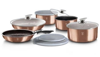 BerlingerHaus Metallic Line Rose Gold Edition Pfanne + Kochtopf rose Ø 24 / 28 cm