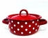 Toro Topf rot emailliert mit Deckel 1,5 l