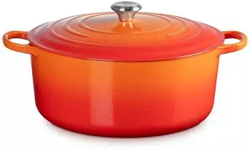 Le Creuset Signature Bräter rund in ofenrot 34 cm / 12 L