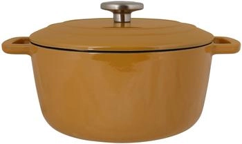 Cosy&Trendy Round enameled cast iron casserole 24 cm Amber gold