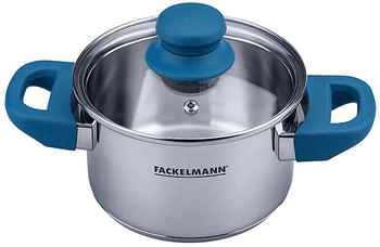 Fackelmann Kochtopf mit Deckel Essential Ø14cm blau (66103)