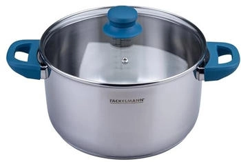 Fackelmann Kochtopf mit Deckel Essential Ø24cm blau (66106)