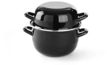 Hendi Muscheltopf emailliert mit Deckel 2,5L ⌀200x(H)180mm (625002)