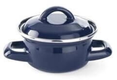 Hendi Suppen-/Saucentöpfchen mit Deckel 0,6L Blau ⌀120x(H)95mm (625804)