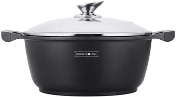 Royalty Line Switzerland Marble non-stick cast iron stewpot 20 cm Black (RLBS20M)