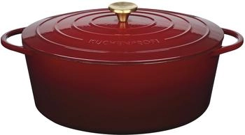 K&uuml;chenprofi Bratentopf oval aus Gusseisen in m&eacute;doc (35 cm / 27,5 x 22x5 cm / 8,9 Liter/ / 27 cm / 42,5 cm)
