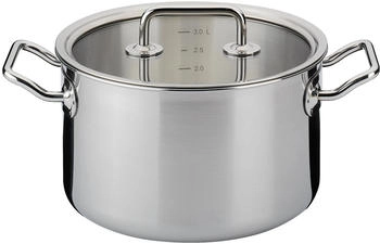 Spring Kochtopf mit Glasdeckel Brigade Basic (20 cm/ 3,7 L/ 12 cm)
