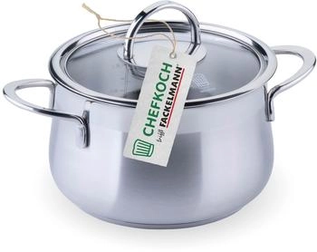 Fackelmann Chefkoch trifft Kochtopf mit Glasdeckel Leipzig Ø16cm (23453)