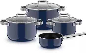 WMF Fusiontec® Mineral Pro Kochtopfset Tim Raue Edition dunkelblau 4-teilig