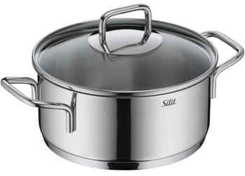 Silit Bratentopf Extra Cook, mit Glasdeckel Edelstahl 18/10 2-tlg B x L x H 22,8 cm x 28,6 cm x 12 cm