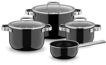 WMF Topfset Fusiontec Mineral Pro schwarz Edelstahl 4-tlg. B / H / T ca. 29,50 x 32,00 x 59,50 mm
