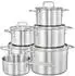Hanseatic Eco Logic QXR Kasserolle viereckig Glasdeckel 2 Seitengriffen 28 x 28 x 11 cm