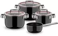 WMF Topf-Set "Fusiontec Function Pro" Set, 7 tlg. tlg. Edelstahl Glas