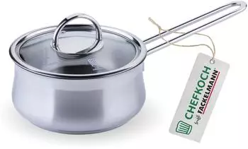 Fackelmann Chefkoch trifft Soßentopf mit Glasdeckel Leipzig Ø16cm (23452)