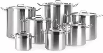 Hendi Kochtopf mittel mit Deckel Budget Line 23L ⌀350x(H)240mm (832844)