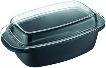 Berndes Br&auml;ter Aluguss mit Glasdeckel 32 x 21 cm schwarz