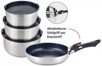 GSW Topf-Set "EASY CLICK" Set, 8 Stk. tlg. Edelstahl