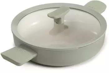 BergHOFF Ceramic aluminum saut&eacute; pan Balance Sage with lid 26 cm