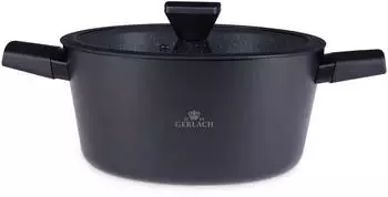 Gerlach Kochtopf Keramik beschichtet 4,4 L 24 cm schwarz