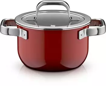 WMF Kochtopf Fusiontec Mineral Pro Edelstahl Glas 16 cm Passion Red