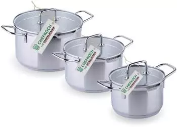 Fackelmann Chefkoch trifft Topfset N&uuml;rnberg &Oslash;16/20/24cm 6tlg.