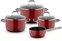 WMF Topf-Set "Fusiontec Essential Pro" Set, 7 tlg. tlg. Edelstahl Glas