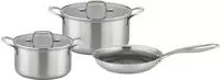 GSW Topf-Set "Inoxxa Black" Set, 5 Stk. tlg. Edelstahl Glas