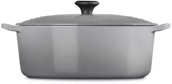 Le Creuset Tradition Br&auml;ter Gusseisen Phenolknopf 31 cm grau