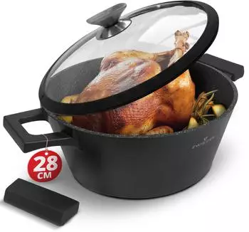 Zwieger Schmortopf mit Deckel Backofengeeignet 28 cm