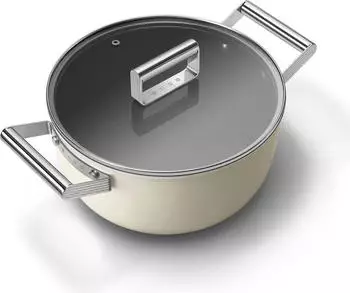 Smeg Schmortopf 24 cm Creme