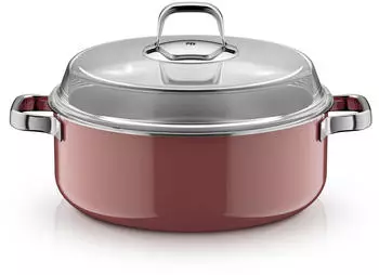WMF Fusiontec Mineral Pro, Schmortopf mit Deckel, 28 cm, Rose Quartz