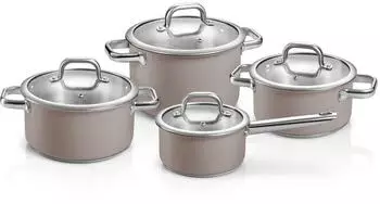 Tescoma Topfset DELIGHT Taupe 8-teilig