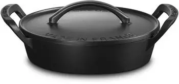 Le Creuset Bräter flach Outdoor BBQ 28 cm schwarz