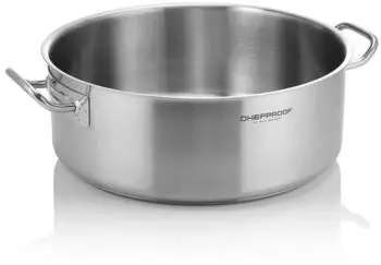 WAS Germany Bratentopf Chefproof 23,5 ltr. Chromnickelstahl 18/10 Ø 45 cm